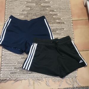 Adidas Blue and Black Shorts Small